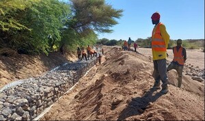 Construction d'une digue en gabions à Sabongari